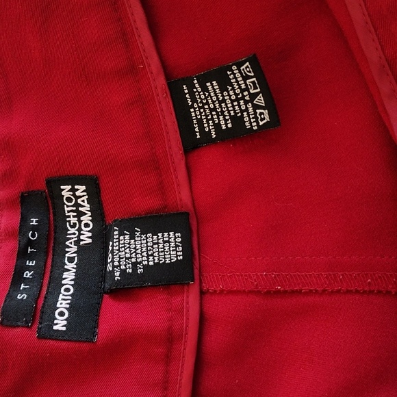 Norton McNaughton Wide Leg Dress Pants Size 20W Burgundy Wine Red Trousers - Picture 10 of 14